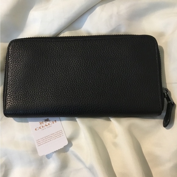 NWT Coach X Limited Edition Base Man Black Leather Zipper Wallet - Picture 5 of 16